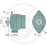 MAHLE Alternator 14 V / 95 A 379IA0989 - 379IA0989 - Sklep rolniczy PoltechParts
