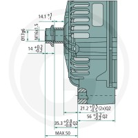 MAHLE Alternator 14 V / 150 A 379IA1117 - 379IA1117 - Sklep rolniczy PoltechParts