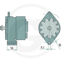 MAHLE Alternator 14 V / 120 A 379IA1154 - 379IA1154 - Sklep rolniczy PoltechParts
