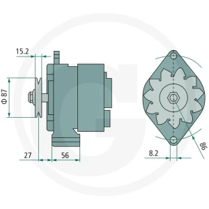 MAHLE Alternator 14 V / 70 A 379IA0592