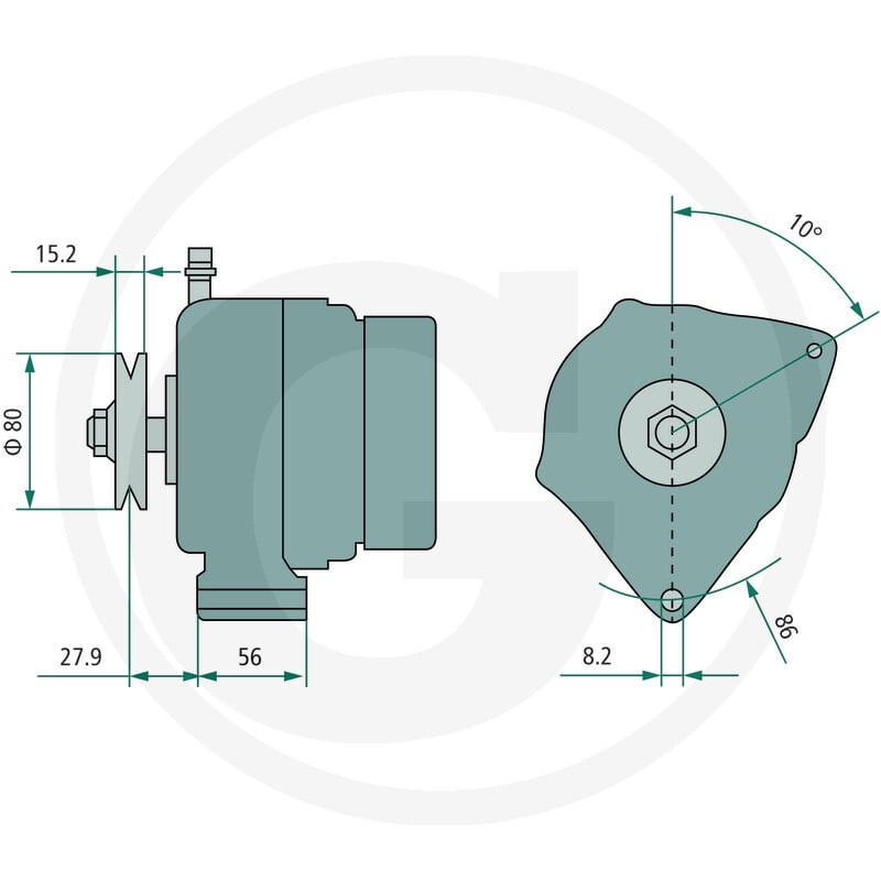 MAHLE Alternator 14 V / 95 A 379IA0668 - 379IA0668 - Sklep rolniczy PoltechParts