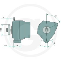 MAHLE Alternator 14 V / 95 A 379IA0668 - 379IA0668 - Sklep rolniczy PoltechParts