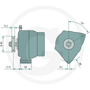 MAHLE Alternator 14 V / 95 A 379IA0668
