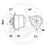 MAHLE Alternator 14 V / 33 A 379IA0062 - 379IA0062 - Sklep rolniczy PoltechParts