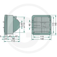 Cobo Reflektor kierunkowy 22705161000 - 22705161000 - Sklep rolniczy PoltechParts