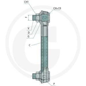 Miselli Wziernik 127mm M12 z termometrem 85004065