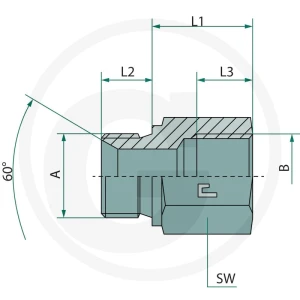 GRANIT Adapter prosty 5/8 B x 1/2 B M/F 12072868