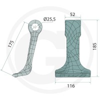 GRANIT Bijak mulczera 11986559 - 11986559 - Sklep rolniczy PoltechParts