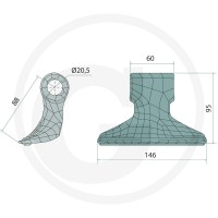 GRANIT Bijak mulczera 12053765 - 12053765 - Sklep rolniczy PoltechParts
