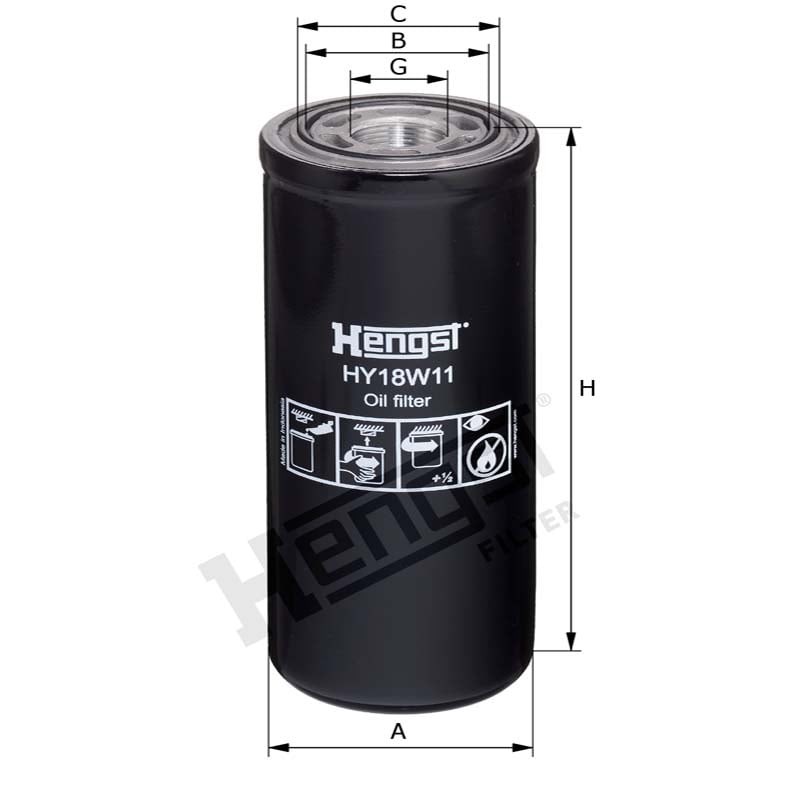 Hengst Filtr oleju Hengst HY18W11 11415590 - 11415590 - Sklep rolniczy PoltechParts