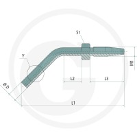 GRANIT Króciec rurowy 45° 30615ZS1990 - 30615ZS1990 - Sklep rolniczy PoltechParts