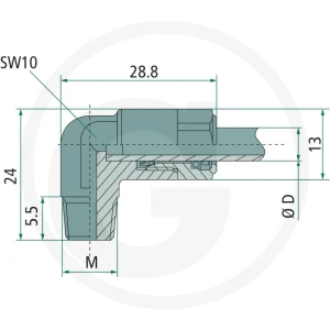GRANIT Kolanko wtykowe 30615ZS2037