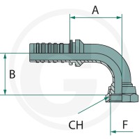GRANIT PN 20 DKORF 1,7/16" 90° DS 87013409 - 87013409 - Sklep rolniczy PoltechParts