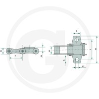 DONGHUA Ogniwo wygięte 8360000599 - 8360000599 - Sklep rolniczy PoltechParts
