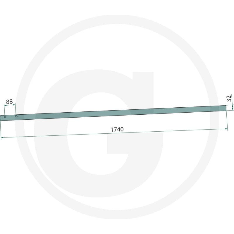 GRANIT Pręt wytrząsający Ø 32 mm 838820001 - 838820001 - Sklep rolniczy PoltechParts