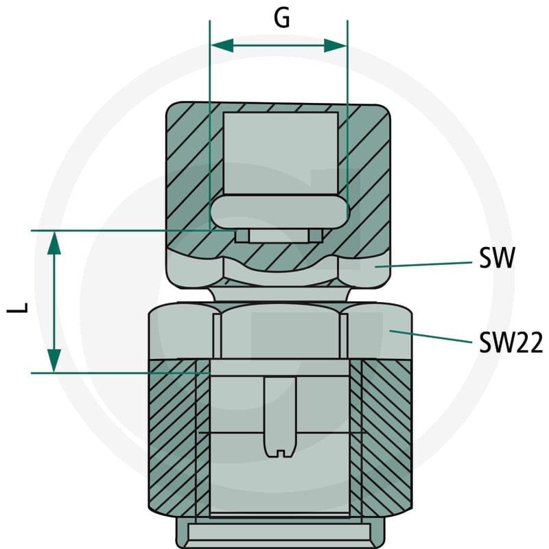 Hydrotechnik Złącze kontrolne MA G 1/2" 85000057 - 85000057 - Sklep rolniczy PoltechParts