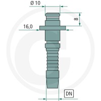 GRANIT Złącze wtyk.10 NW 06 D-16 mosiężne 87003044 - Sklep PoltechParts