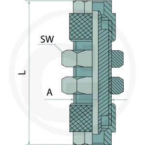 GRANIT A-GSV-6/4-MSv proste złącze grodziowe 60601103027