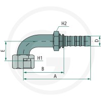 Gates PNB 10 DKORFS 11/16" 90°S 81501916 | poltechparts.pl