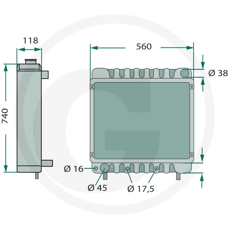 GRANIT chłodnica 74717184 - 74717184 - Sklep rolniczy PoltechParts