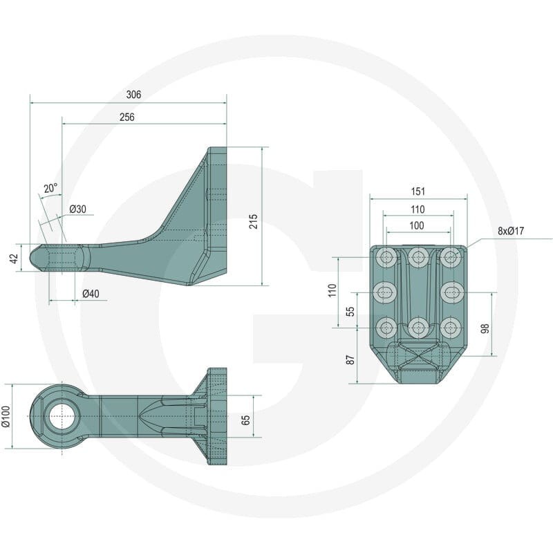 Scharmüller Ucho zaczepu 77700652501 | poltechparts.pl