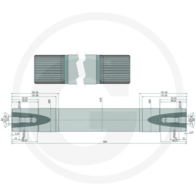 GRANIT Hubwelle neu 71812457 - 71812457 - Sklep rolniczy PoltechParts
