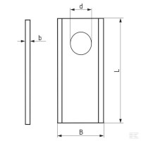 Nożyk kosiarki, 102 x 46 x 3, Ø 19, prosty… | poltechparts.pl