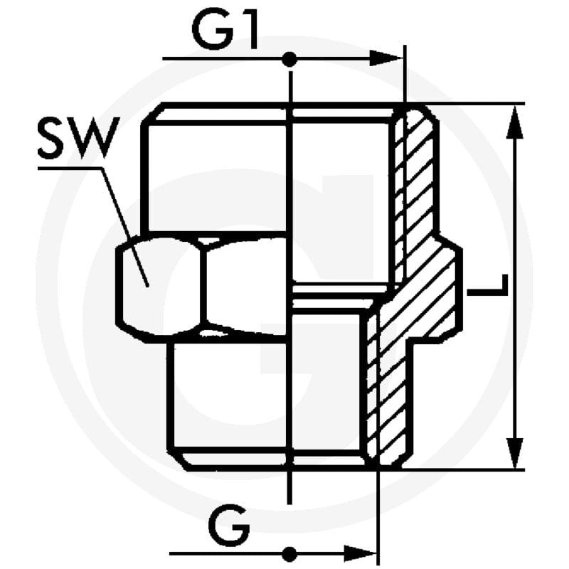 GRANIT F-Mr-3/8-1/8-MSv Gniazdo 60612174507 - 60612174507 - Sklep rolniczy PoltechParts