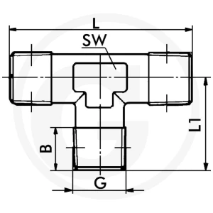 GRANIT F-Tk-1/8-MSv Trójnik 60612509506
