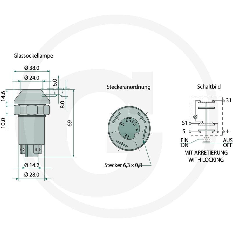 GRANIT Włącznik sterowniczy 50770490175 - 50770490175 - Sklep rolniczy PoltechParts