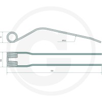 GRANIT Palec zgrabiarki pokosowej 52541069… | poltechparts.pl