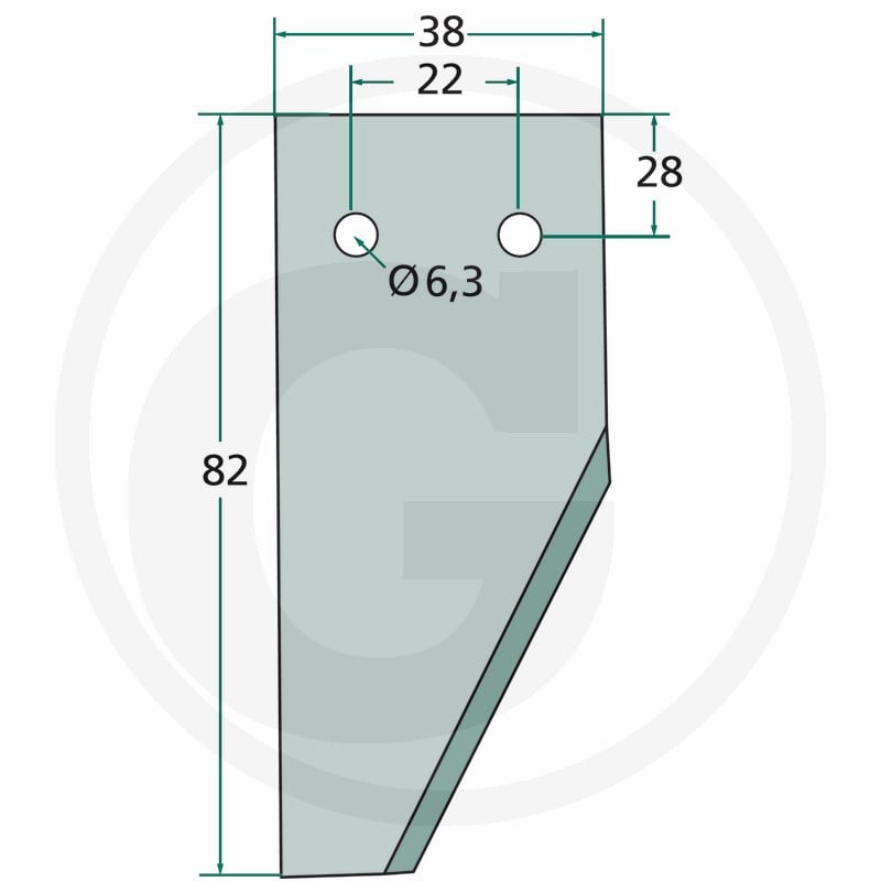 Nożyk skrajny listwy tnącej 525D44103800 - Sklep PoltechParts