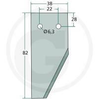 Nożyk skrajny listwy tnącej 525D44103800 - Sklep PoltechParts