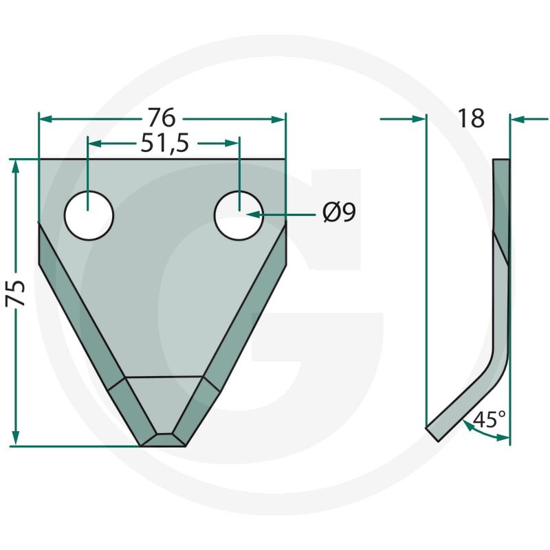 GRANIT Nóż 527527285 - 527527285 - Sklep rolniczy PoltechParts