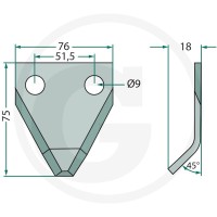 GRANIT Nóż 527527285 - 527527285 - Sklep rolniczy PoltechParts