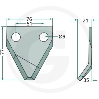 GRANIT Nóż 527527316 - 527527316 - Sklep rolniczy PoltechParts