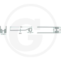 GRANIT Palec przetrząsaczo-zgrabiarki karu… | poltechparts.pl