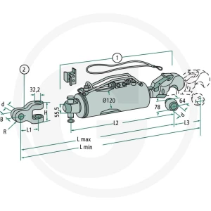 Walterscheid Łącznik górny hydrauliczny 395205131