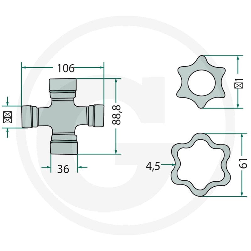 Weasler Przegub 397528036002 - 397528036002 - Sklep rolniczy PoltechParts