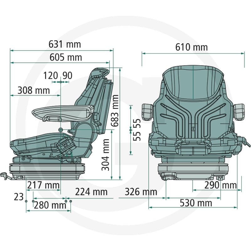 GRAMMER Siedzenie wózka widłowego Primo E… | poltechparts.pl