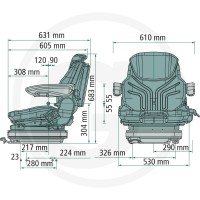 GRAMMER Siedzenie wózka widłowego Primo E… | poltechparts.pl