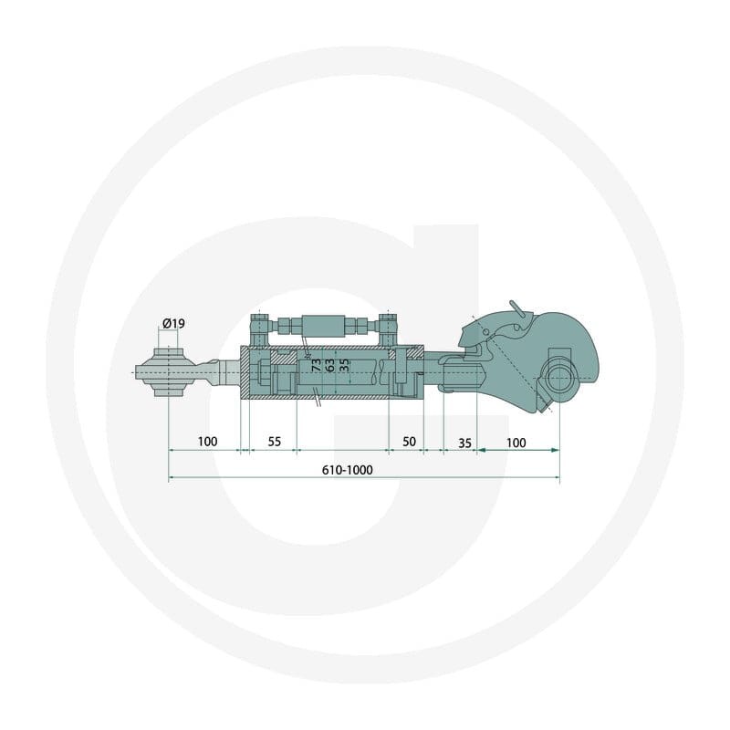 GRANIT Łącznik górny hydrauliczny 20000216 | poltechparts.pl
