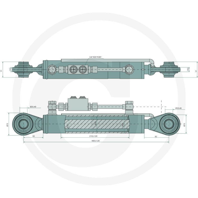 GRANIT Łącznik górny hydrauliczny 20010107 | poltechparts.pl