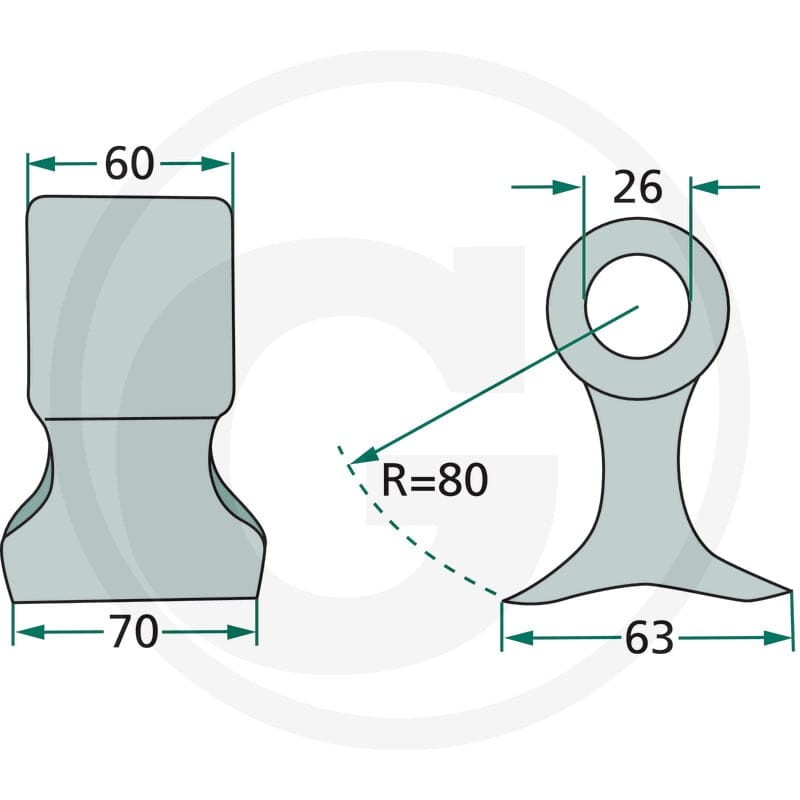 GRANIT Bijak młotkowy 18063-SEP-54 - 18063-SEP-54 - Sklep rolniczy PoltechParts