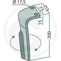 GRANIT Ząb brony aktywnej 180RH-IND-87-HL - 180RH-IND-87-HL - Sklep rolniczy PoltechParts