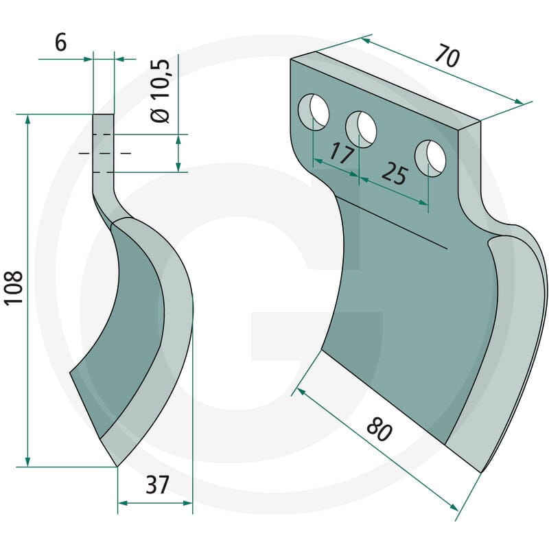 GRANIT Nóż 180633-SDA-01-R - 180633-SDA-01-R - Sklep rolniczy PoltechParts