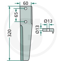 GRANIT Ząb brony aktywnej 180RH-58-R - 180RH-58-R - Sklep rolniczy PoltechParts