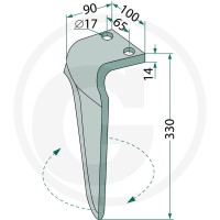 GRANIT Ząb brony aktywnej 180RH-FRN-04R - 180RH-FRN-04R - Sklep rolniczy PoltechParts