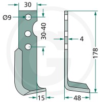 GRANIT Nóż kątowy 180SOL-03L - 180SOL-03L - Sklep rolniczy PoltechParts