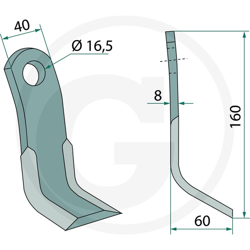 GRANIT Nóż Y 18063-WET-01 - 18063-WET-01 - Sklep rolniczy PoltechParts
